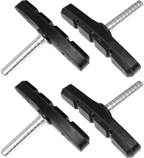 Lot De 4 Patins De Frein V-Brake 60mm - Compatibles Shimano, Tektro, Avid, Sram - Pour VTT, VTC, Ville - Bleu