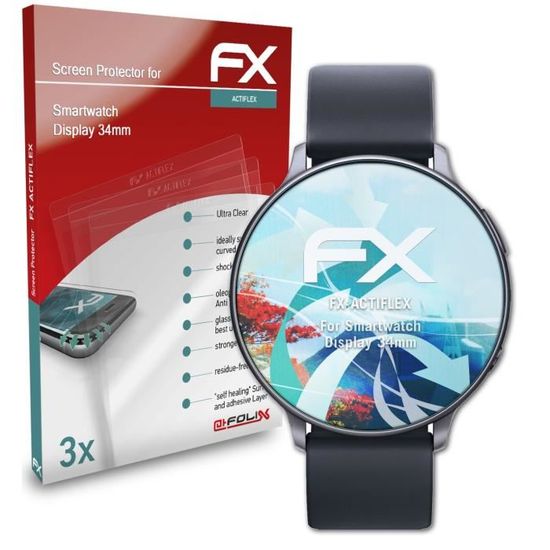 atFoliX 3x film de protection compatible avec Smartwatch Display 37mm