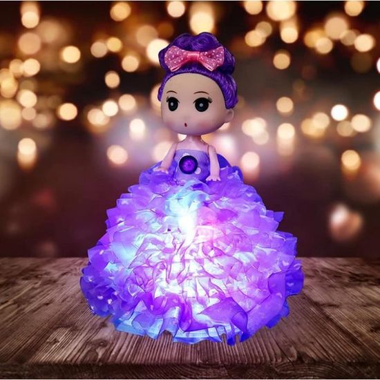 Jolie poupée de veilleuse princesse LED, jolie décoration de chambre  d'enfant, cadeaux de Noël et d'anniversaire - Cdiscount Maison