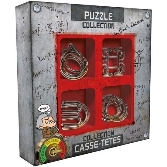 Coffret de CasseTêtes en Métal Extrême Gigamic Quadruplé, Anneau et Corde, M&W, Pinces