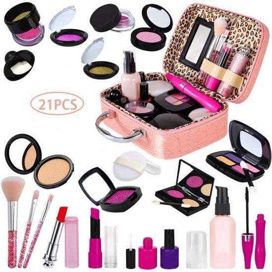 Kit De Maquillage Licorne Pour Filles 3-8 Ans - Jouet Cosmétique Enfant Avec Porte-monnaie - Cadeau Fille - 7
