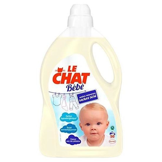 Le Chat Bebe Lessive Liquide Hypoallergenique Flacon De 3 L 40 Mesures Cdiscount Electromenager