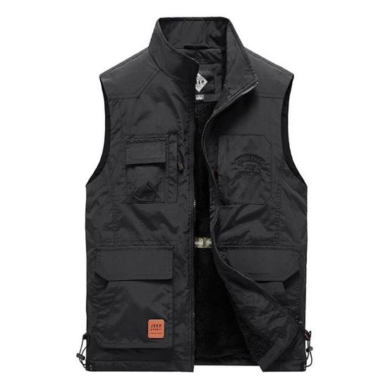 Gilet D'hiver Polaire Pour Homme - Chaud Comme Un Plaid, Doublé Laine D'agneau - Parfait Pour L'extérieur