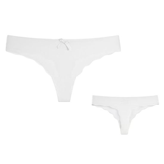 Lot De 6 Strings Femme – Coton Extensible, Lisse, Modèle 368P6, Neuf Avec étiquettes