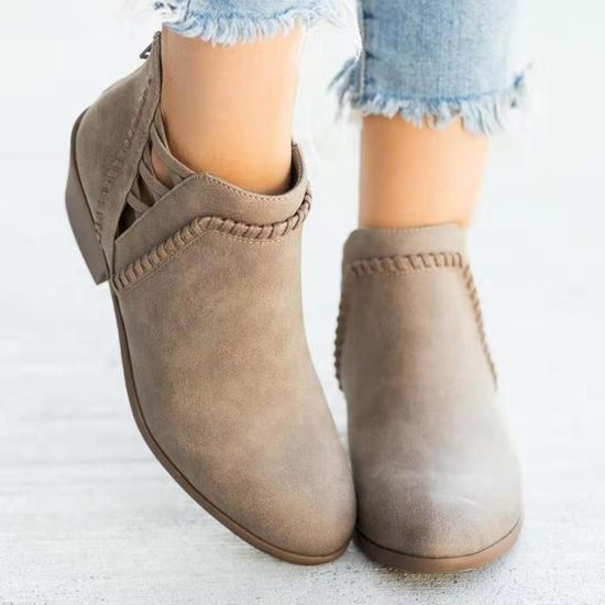 Bottines fermeture sales éclair arrière