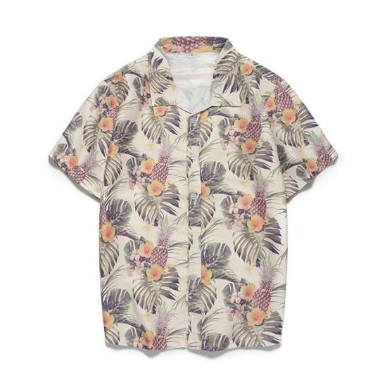 Chemise Hawaïenne Enfant MOHEZ Little & Big - Manches Courtes Boutonnée Aloha Pour Garçons Été Plage