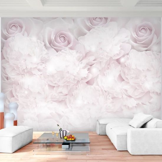 Papier peint blush : tapisserie panoramique rose