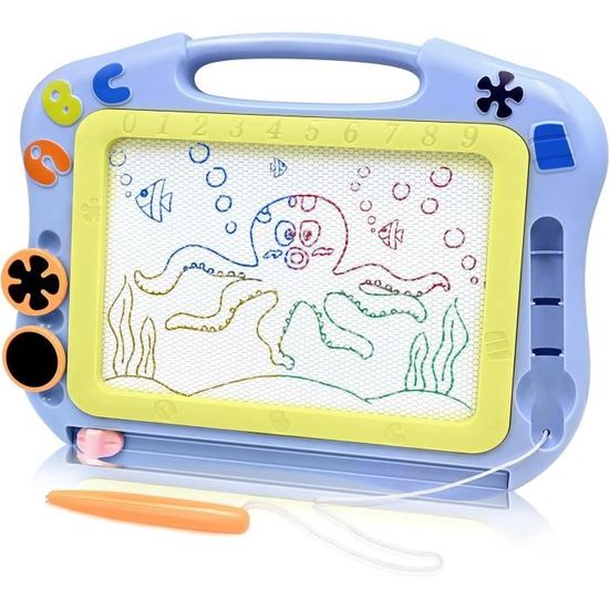 Planche à Dessin Magnétique 2 Pièces Avec Stylo Et Billes - Jeu éducatif Pour Enfants Dès 3 Ans - 10