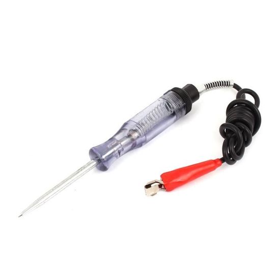 Testeur De Circuit Auto 6V-24V - Stylo Sonde Avec Ampoule, Pince Crocodile, Fil De 96 Cm - Pour Voiture, Moto, Bateau