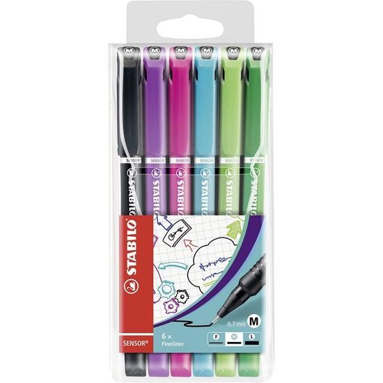 Stabilo Stylo-feutre GREENpoint Pointe Large 0,8 Mm Pochette De 4 - Noir, Bleu, Rouge Et Vert