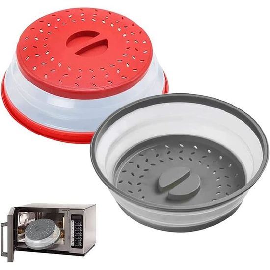 Cloche Micro Onde Sans Bpa, 2 Pièces Couvercle Pliable Pour