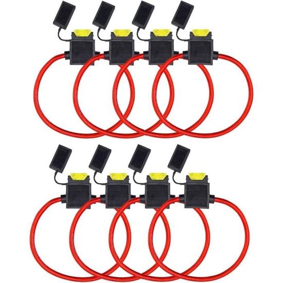 Bloc Fusibles Auto 12V à 3 Sorties - Micro 3 Broches 16 AWG, Facile à Installer, Pour Ajouter Des Circuits Sans Soudure - 9 Pouces
