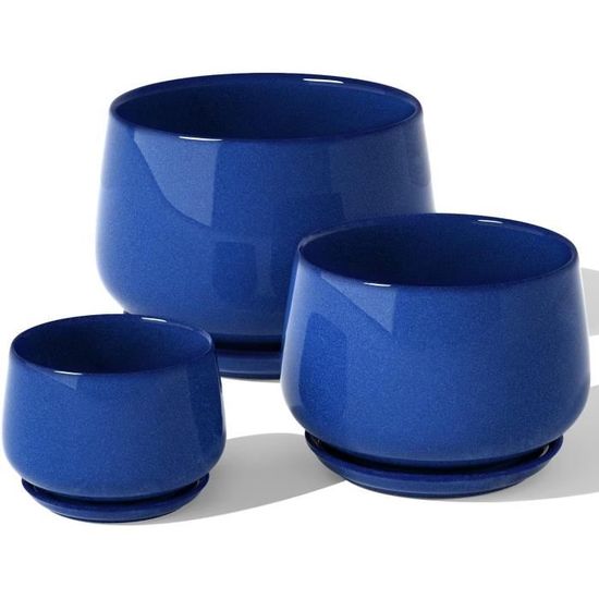 Santino Lot De 4 Pots à Orchidée à Arrosage Automatique Avec Système De Mèche Et Indicateur De Niveau D'eau Pour L'intérieur Diamètre 16,5 Cm Anthracite - 3,3 L