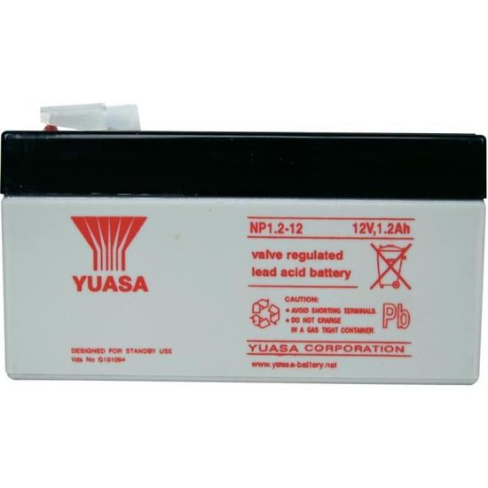Batteria Di Ricambio Yuasa 6V 1.2Ah AGM Per Allarme Solare AEI SolarGuard E Sirena, Tipo NP1.2-6