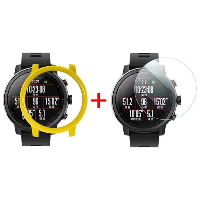 MONTRE OUTDOOR Housse en PC pour montre Xiaomi Huami AMAZFIT 2 - 2S Stratos avec protecteur d'écran bg91 SDF91