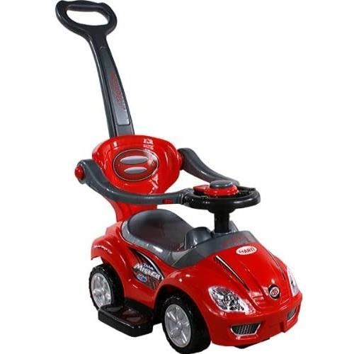 ARTI Baby Car - Ride-on - Jouet d'activité 381 Mega Car Deluxe Rouge avec poignée pour Les Parents