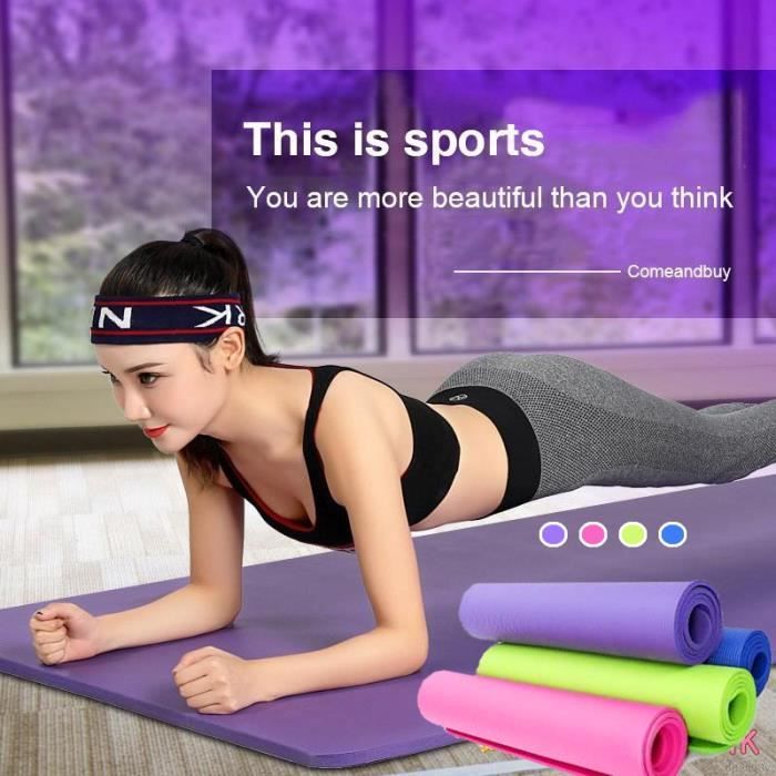 Tapis de Yoga Natte de Gym Insipide extra épais 183 X 61 X 1 cm Tapis de sport Tapis de