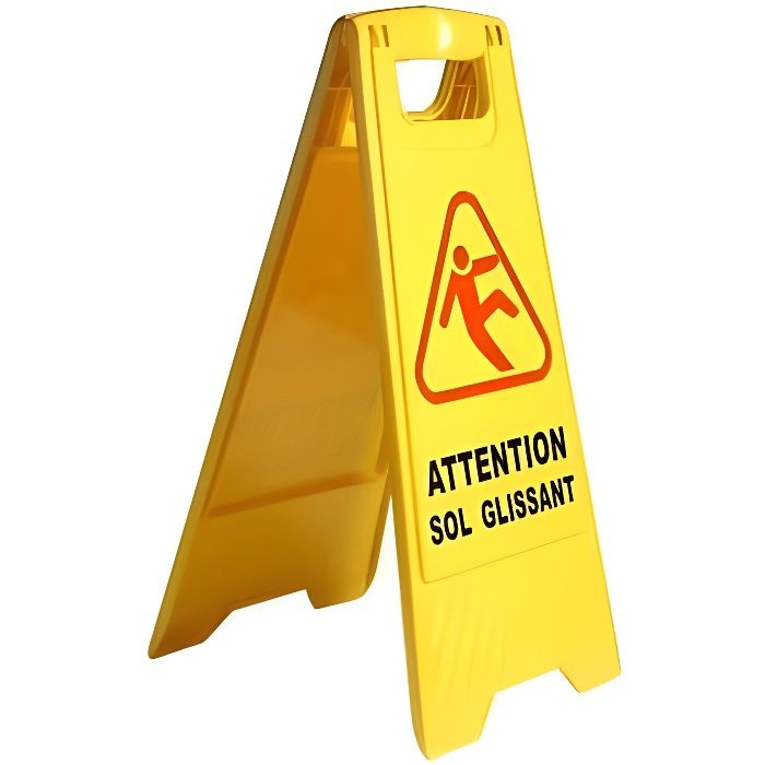 lot de 2 panneaux sol glissant - panneau avertissement