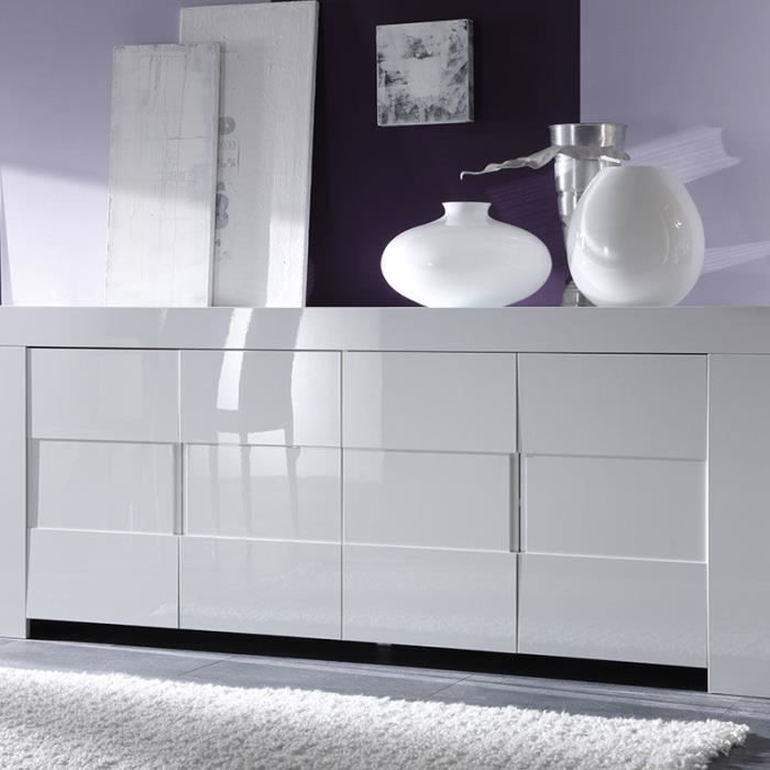 Buffet salle à manger design blanc laqué LIMA