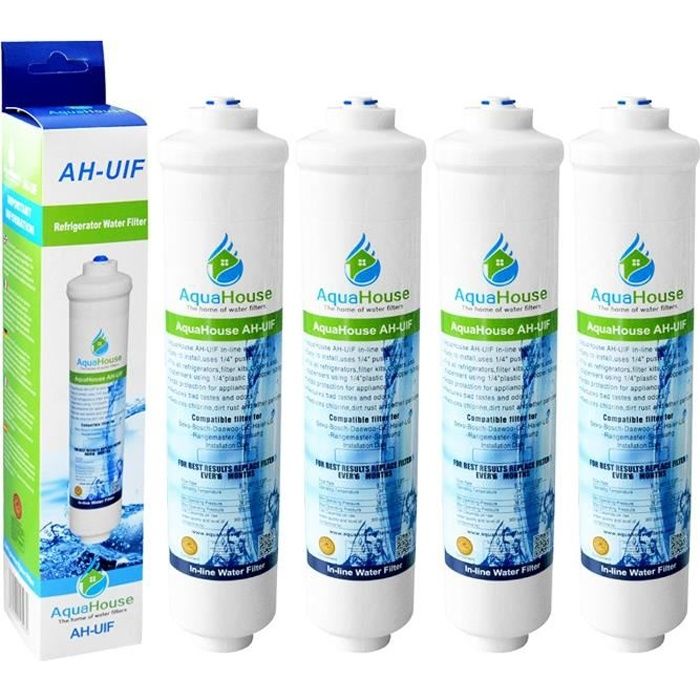 4x AquaHouse UIFS Filtre d'eau compatible pour réfrigérateur Samsung DA29-10105J HAFEX / EXP WSF-100 Aqua-Pure Plus (filtre externe