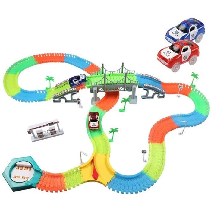 VEHICULE MINIATURE ASSEMBLE ENGIN TERRESTRE MINIATURE ASSEMBLE infinitoo Tracks Magique Circuit de Voiture Flexible Tracks Car571