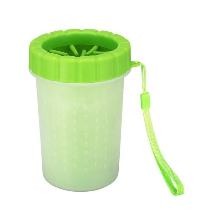 Ramasse crotte,Nettoyeur de pattes pour animaux de compagnie, gobelet en silicone souple, pour chiot, chien - Type Green - S