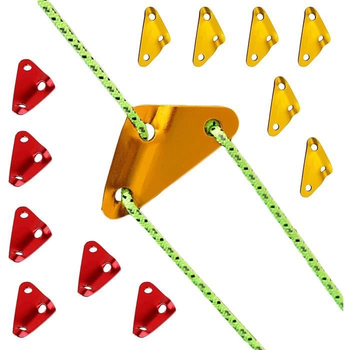 12 Pièces Tendeur Corde Tente Tendeur Ligne Tente Tendeur Corde pour Tente Auvent Camping Activités Plein Air Équipement