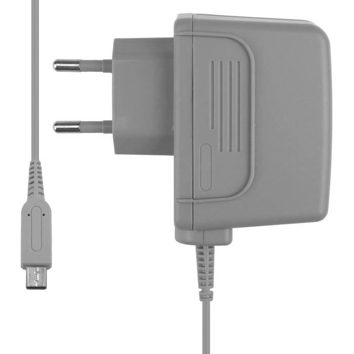 Chargeur pour Nintendo New 3DS - 3DS XL - 2DS - DSi - DSi XL Adaptateur secteur Hobby Concept pour Console Nintendo Gris