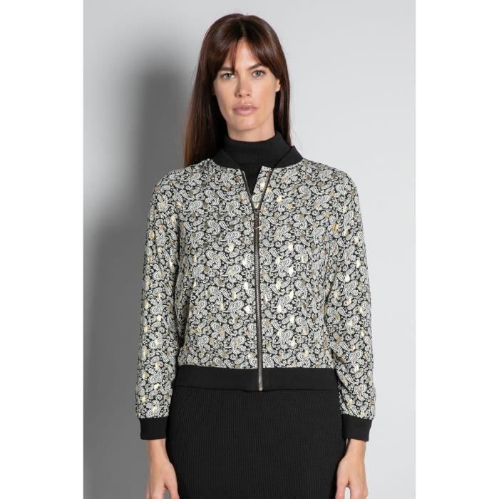 DEELUXE Bombers imprimé cachemire MOHERA Black Cashmere