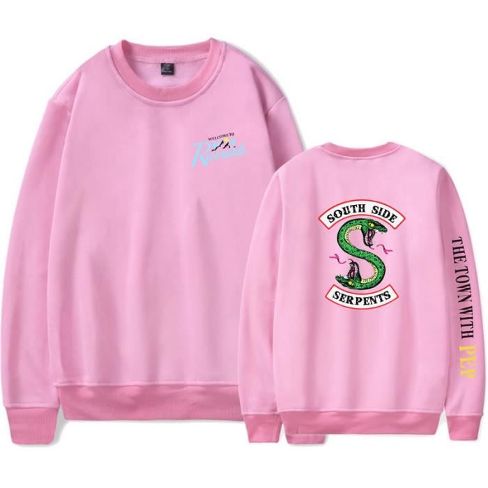SWEAT Mixte - RIVERDALE - Confortable périphérique Personnalité Impression SWEAT - rose ST™