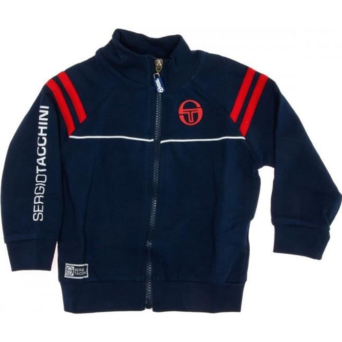 Sweat zippé Bleu marine bébé Sergio Tacchini