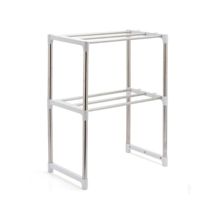 Support télescopique de four à micro-ondes de support de stockage de cuisine d'acier inoxydable