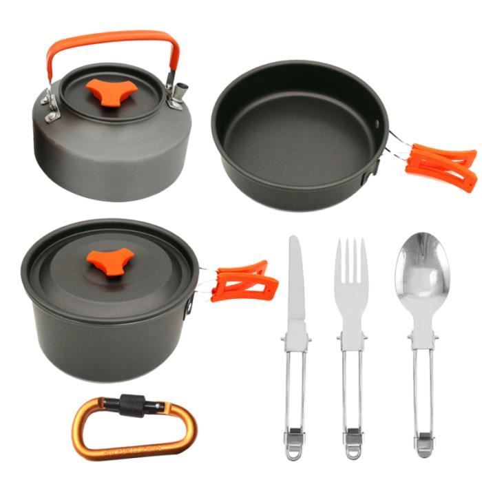 1 ensemble de 2-3 personnes, batterie de cuisine de camping durable légère, amis de la famille PANIER PIQUE-NIQUE