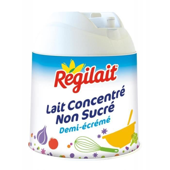 REGILAIT - Petit De Lait Concentré Non Sucré Demi-Écrémé 200G - Lot De 4