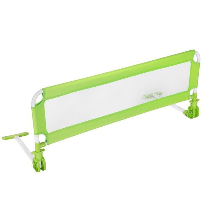 TECTAKE Barrière de lit Bébé Universelle Maillage transparent 112 cm Vert