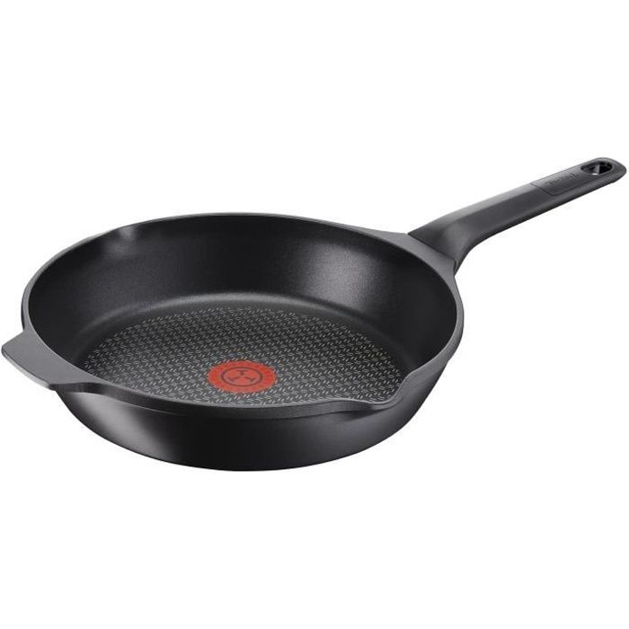 TEFAL AROMA NOIR E2150634 - Poêle 28 cm en fonte d'aluminium - Tous feux dont INDUCTION
