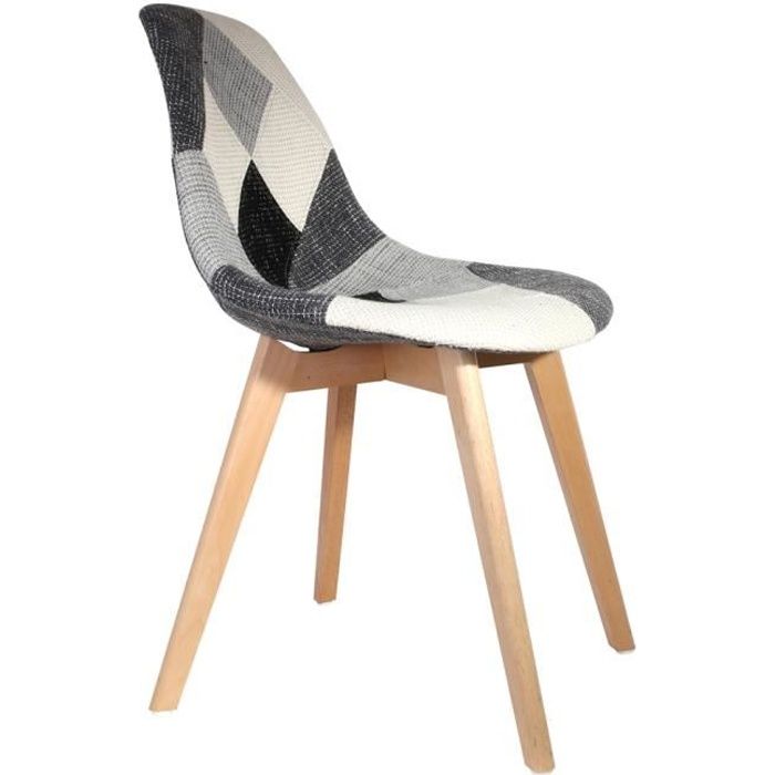 Chaise scandinave Patchwork gris Autres Gris