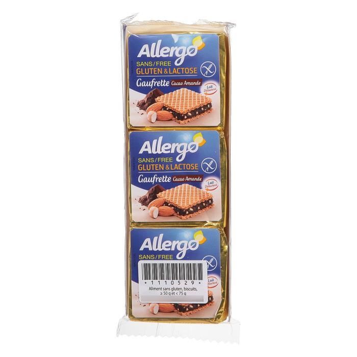 Allergo Gaufrettes chocolat amande - 63 g