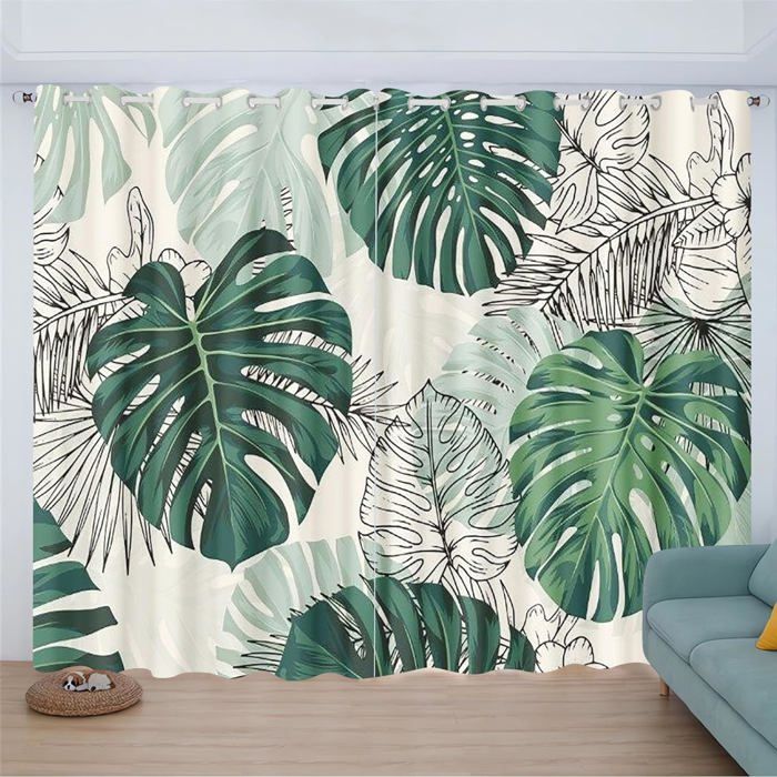 Rideaux Voilages Avec Imprimé Papillons Et Fleurs - Occultant - Pour Chambre, Salon, Cuisine - Dimensions Sur Mesure