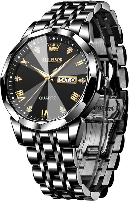 Montre à Quartz Avaner Pour Homme Et Femme - Acier Inoxydable Doré, étanche 30m, Cadeau élégant