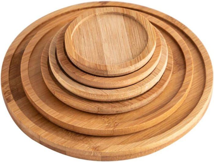 Soucoupes Pour Plantes - Lot De 6, Diamètre 30 Cm, Noir, Plastique Résistant, Intérieur/extérieur
