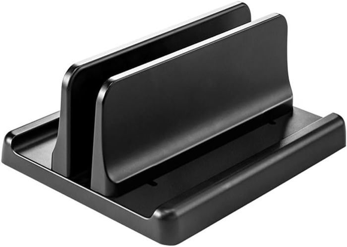 Support Vertical Réglable Pour Ordinateur Portable - Double Emplacement, Antidérapant - Pour Bureau, Tablette