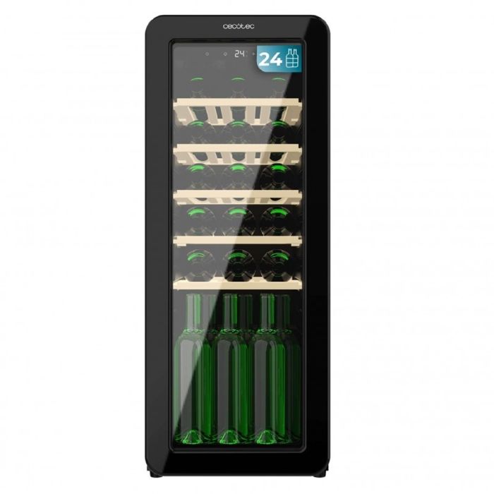 Cave à vin rétro - Bolero - GrandSommelier Origin 24 - Noir - 24 bouteilles - NoFrost - Cecotec