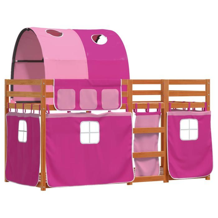 RemiseLit 1 personne Lit superposé sans matelas 90 x 190 cm bois de pin massif JILIMAISON2025 69101464