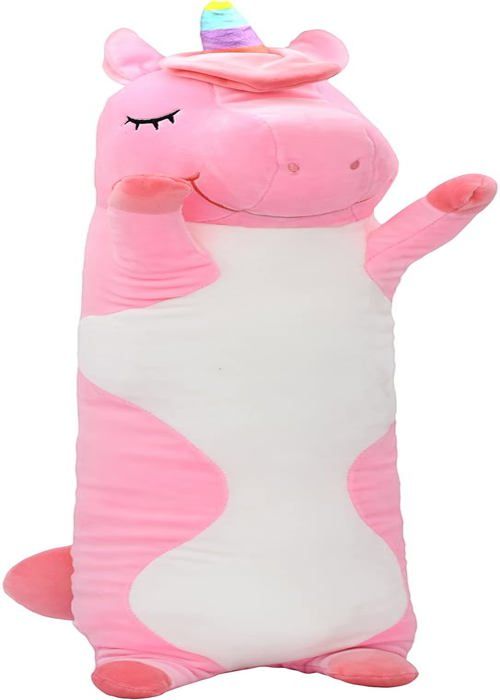 Peluche licorne douce et grande taille adorable oreiller en peluche cadeau pour enfants literie anniversaire Saint-Valentin