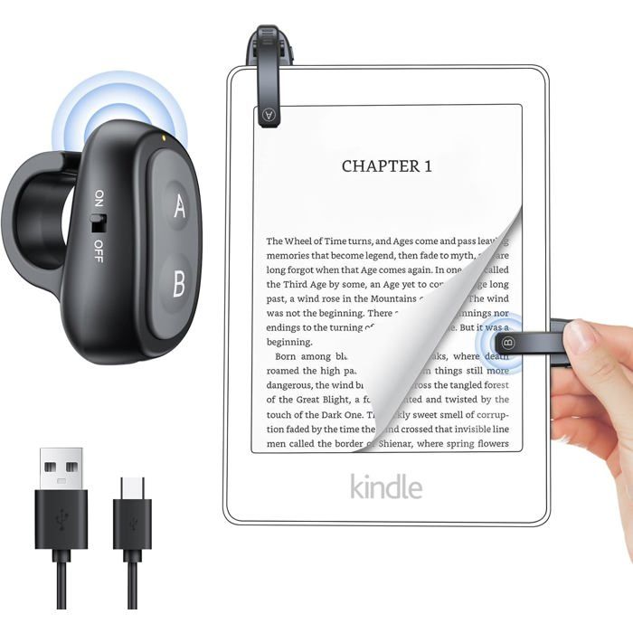 Kindle Telecommande Télécommande Bluetooth, Tourne-Page TIK TOK, 9 Kindle Telecommande Télécommande Bluetooth, Tourne-Page TIK TOK, 9