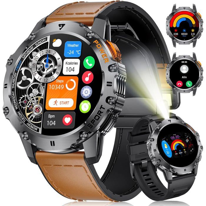 Montre Connectée Homme Avec Armbands Magnétisés143Amoled 500Mah Étanchéité Ip68 Waterproof Smart Watch110+ Modes SportifsApp - vue 2