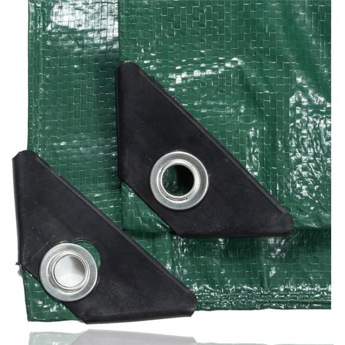 Bâche Imperméable GardenMate Bâche De Protection 3x3m à œillets UNIVERSAL VERT/BLEU 90g/m² Bache Bois