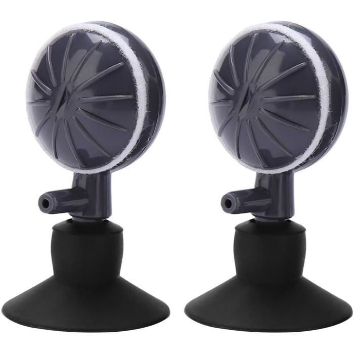 Lot de 2 Pierres à air à Bulles rotatives réglables - Diffuseur doxygène avec ventouses - pour Aquariums - Pompe hydroponique