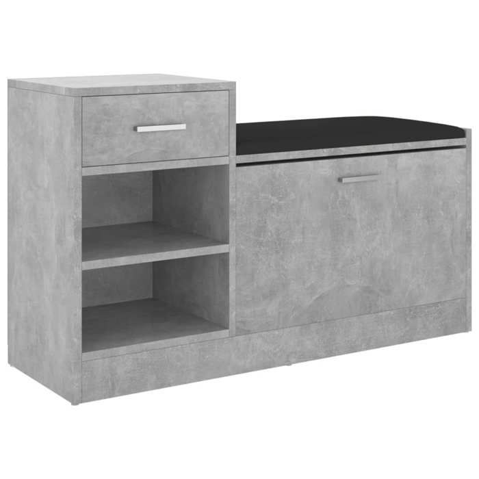 “Winter SaleTOP Meuble à chaussures Gris - Banc à chaussures Gris béton 945x31x57cm Aggloméré PRO49187